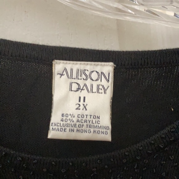 FINAL MARKDOWN ALLISON Daley embellished short sleeved knit top 2x - Picture 3 of 3